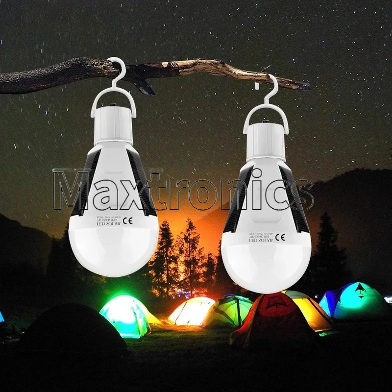 7W/12W LED Solar Power Bulb E27 Protable LED Solar Lights Rechargeable Lampada LED Waterproof Outdoor Camp Tent Garden Light New