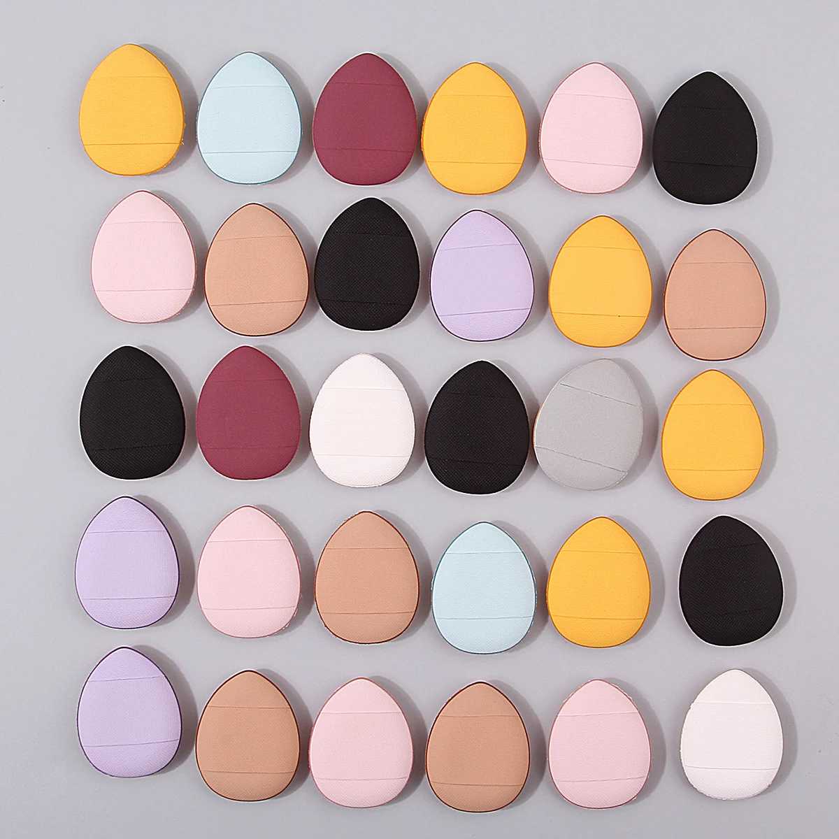 30PCS portable color-mixing makeup powder puff, soft air cushion thumb concealer powder puff, no powder sticking makeup tool