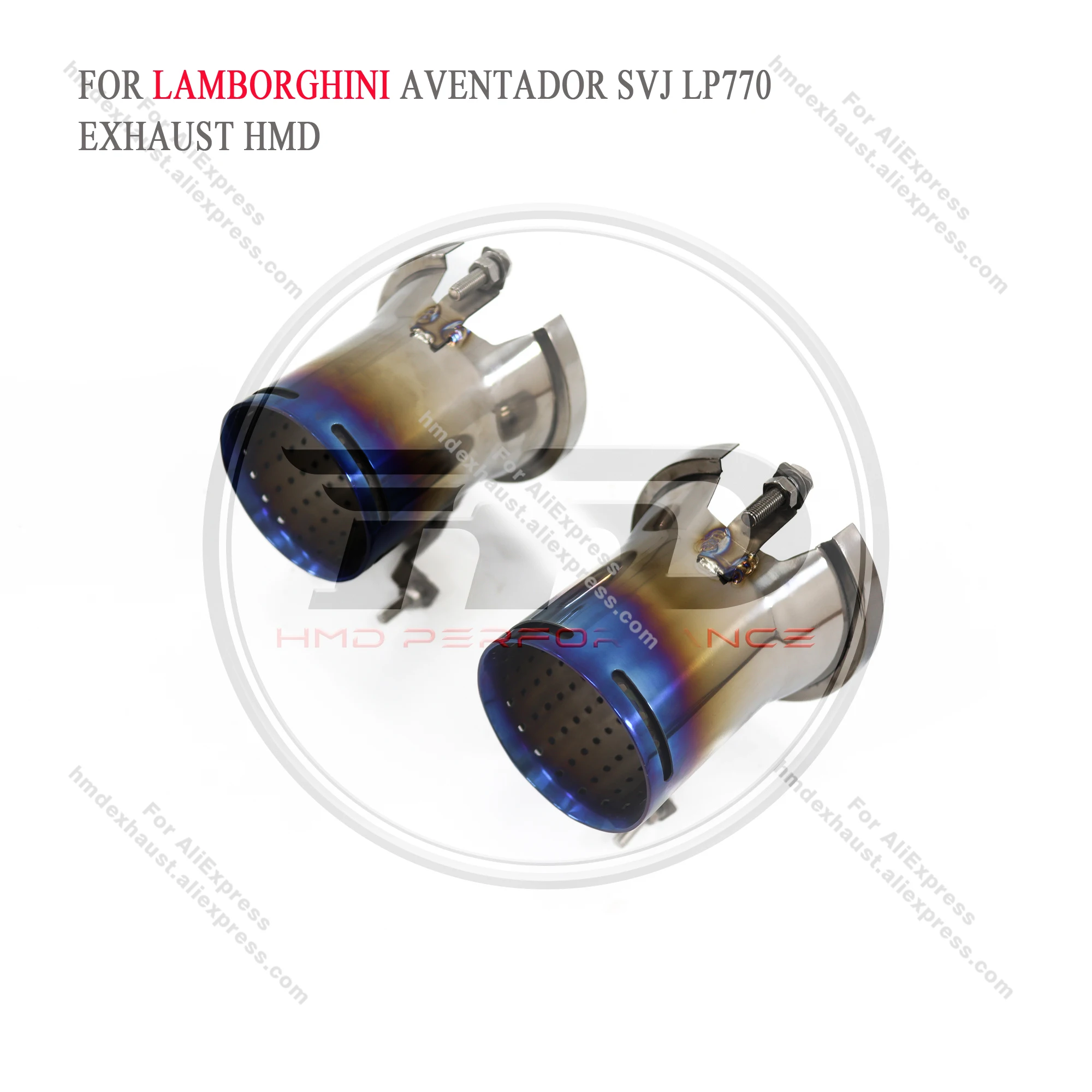 

HMD Exhaust System Titanium Tips for Lamborghini Aventador SVJ LP770 6.5L