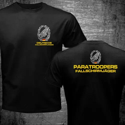 Germany Special Forces Airborne Paratroopers Paratrooper World War  Man'S Op Neck Designer Casual Tee Shirt Fitted T Shirts