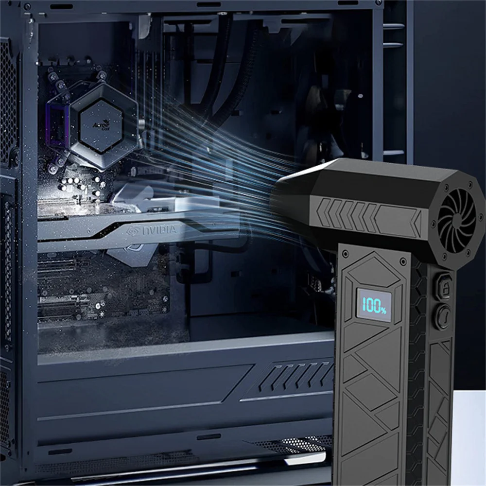 El Tipi Mini Turbo Jet Fanı 180000 RPM Güçlü Hava Üfleyici Basınçlı Hava Silgi 4 Dişli Turbo Şiddetli Üfleyici Araba Temizleme Aracı