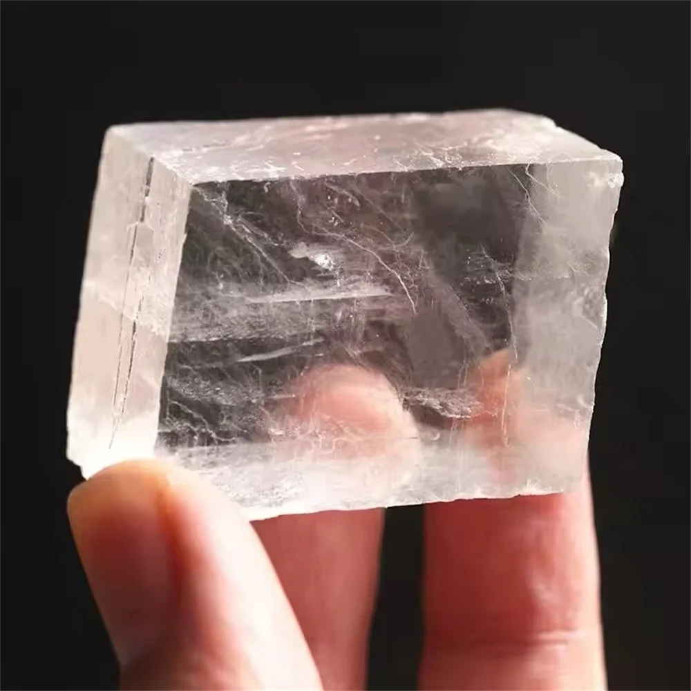 

1pc Wholesale Clear Optical Calcite Raw Cube Iceland Spar Slab Natural Energy Rough Crystal Minerals Healing Stones Witchcraft
