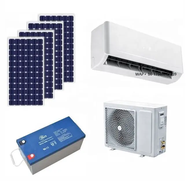 

Hybrid Solar Air Conditioner for Home and Commercial Use Hybrid AC/DC Power Solar Wall Split air Conditioner 9000BTU for Home