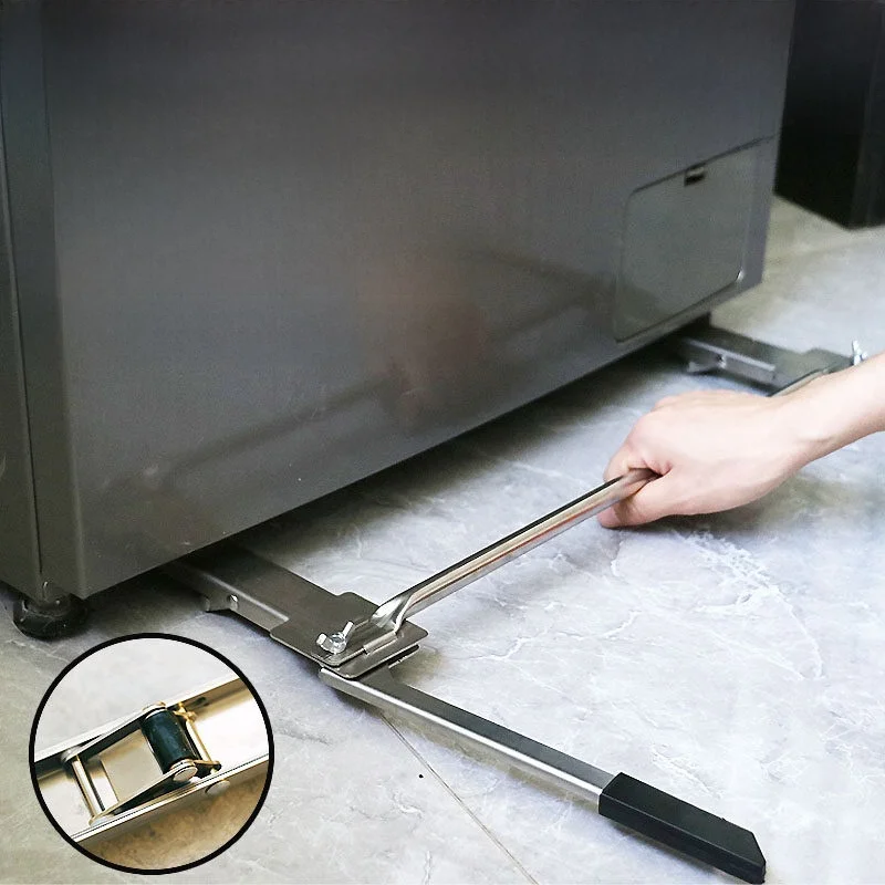 new-ultra-thin-invisible-stainless-steel-washing-machine-base-roller-universal-wheel-mobile-slide-universal-versatile-metal