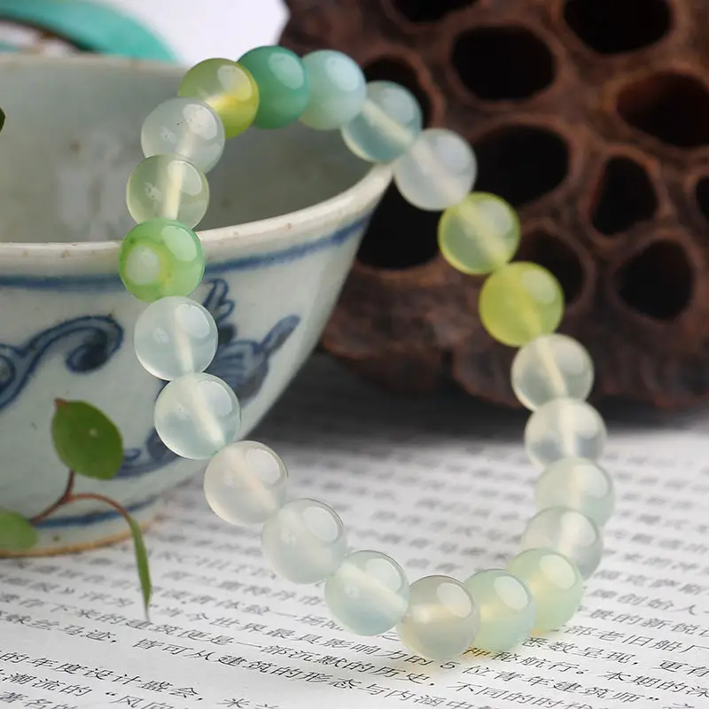 

Authentic Real Jade Natural Agate Bracelet Exquisite Fashion Chalcedony Bangle Elegant Ice Jewelry Accessories Lucky Gift