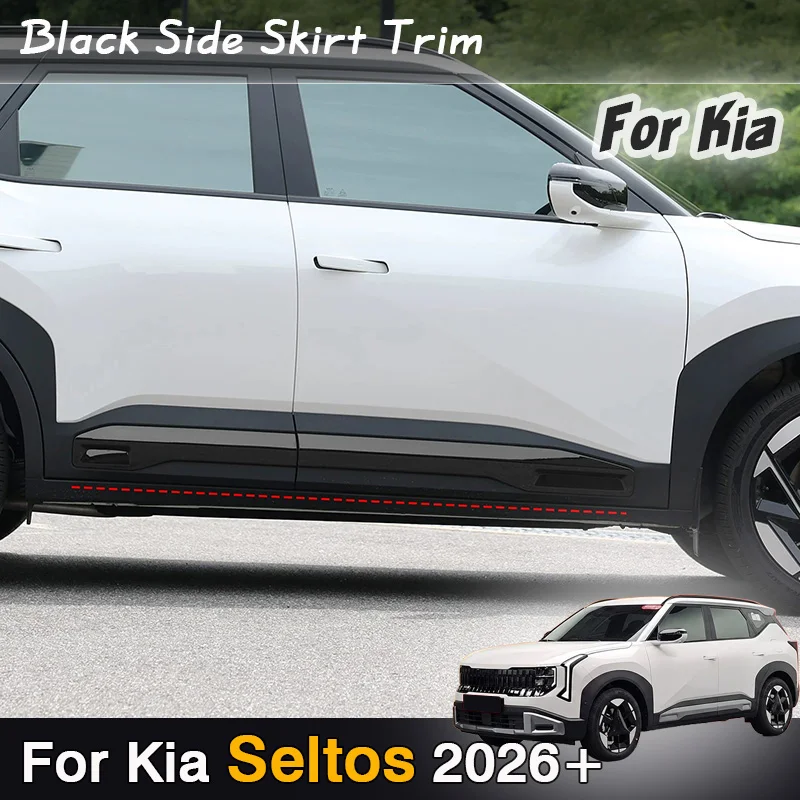 for Kia Seltos II 2026 2027 Car Door Edge Protection Trim Strip Anti Collision decorative frame stickers Interior modification