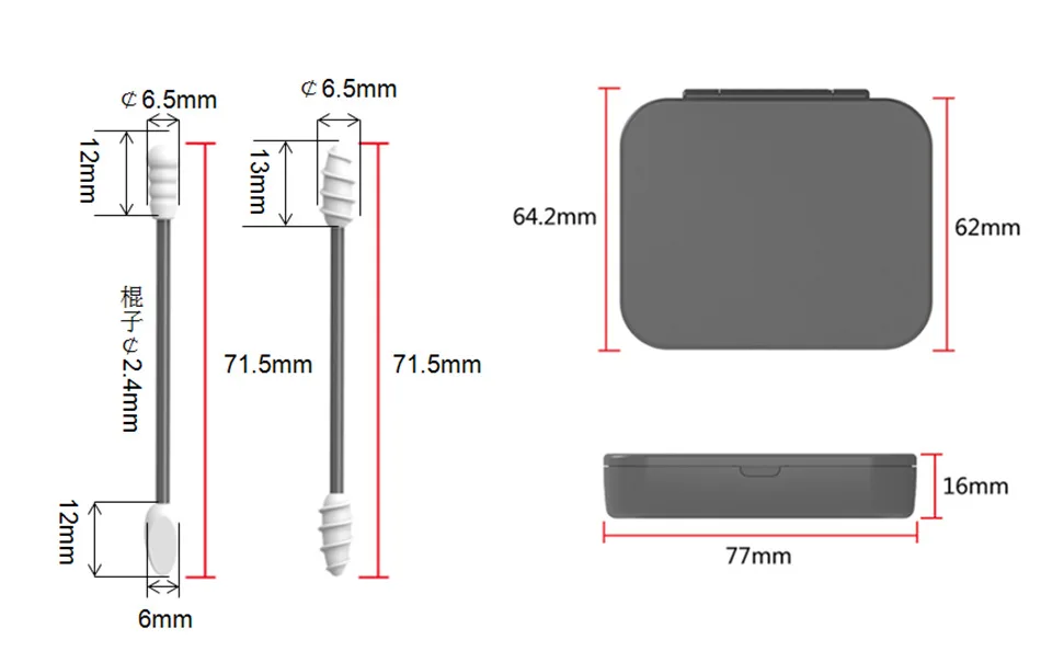 2-4 قطعة مسحات قابلة لإعادة الاستخدام الأذن تنظيف عصا لتطبيق ماكياج تنظيف برأسين دوامة مسحة الأذن نظافة مسحات أدوات العناية