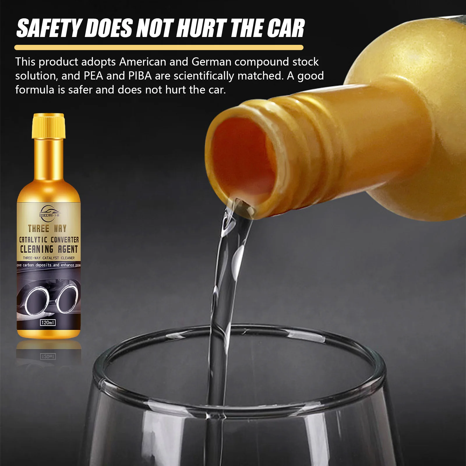 

120 мл автомобильный каталитический нейтрализатор, очиститель салона, не требующий удаления выхлопных газов, трехсторонний очиститель выхлопных газов, каталитическое удаление углерода