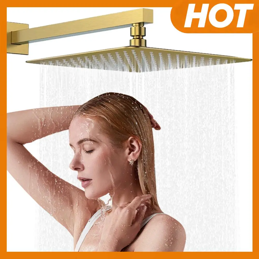 

10-дюймовая ультратонкая душевая лейка с функцией тропического душа и ручным душем, полностью медная, полированная, для ванной комнаты