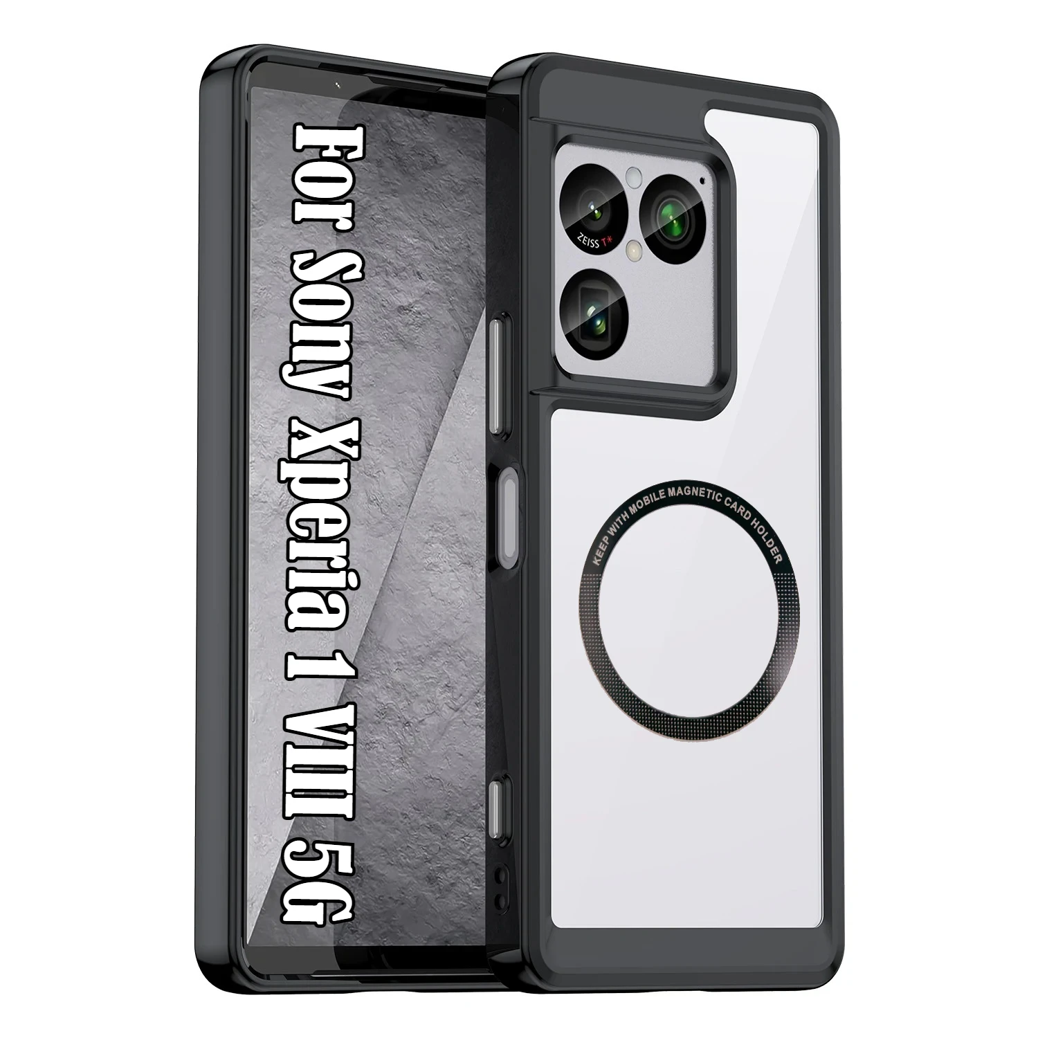 Slim Translucent for Magsafe Wireless Charging Case for Sony Xperia 1 VIII 10 VII VI 5 V Soft Edge Hard Back PC Shockproof Cover
