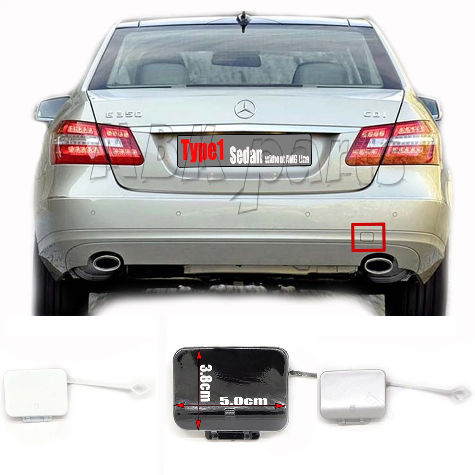 Fit 09-12 Mercedes-Benz E-class W212 Sedan S212 Wagon E250 E300 E320 E500 E550 E63AMG Rear Tow Cover A2128850326