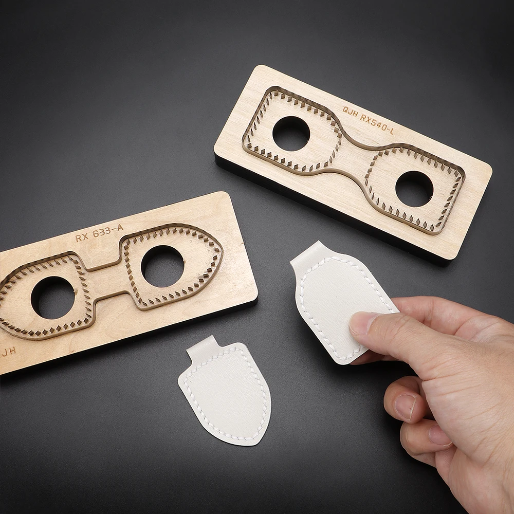 2 Stück Schlüsselanhänger-Charm-Form, handgefertigt, Lederhandwerk, langlebiges Schneiden, DIY-Kunstleder-Vorlagen mit Lochstanzung, Nähzugang