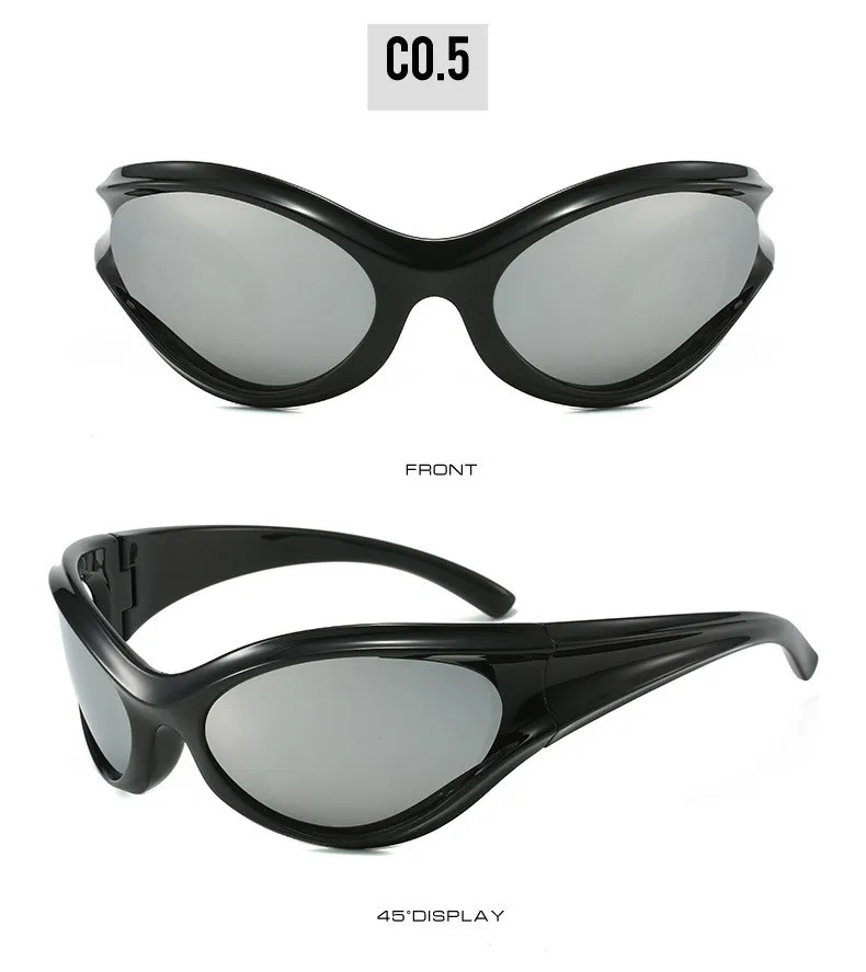 Dynamo Cat Eye Sonnenbrille Frauen Luxus Marken designer neu in Mode runde Sonnenbrille für Männer y2k Punk Sport brille männlich – Detail 14