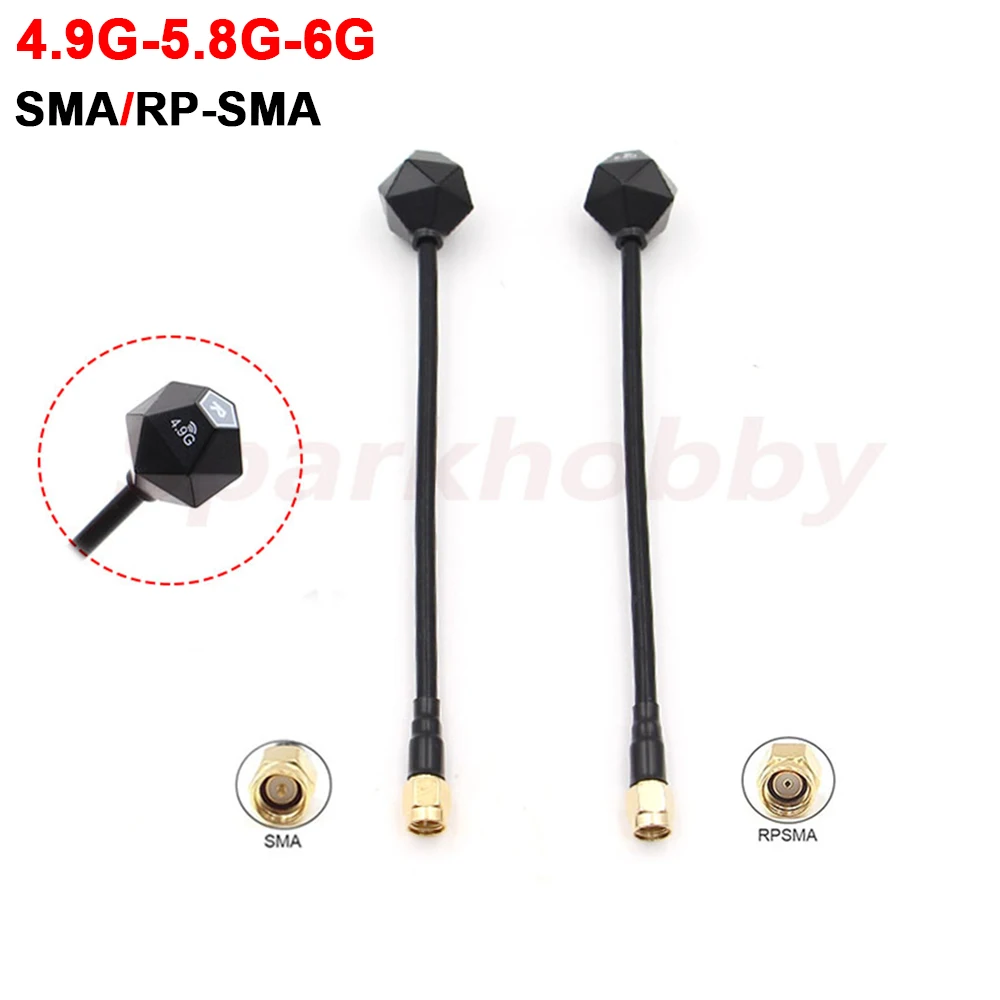 4.9G-5.8G-6G Multi Frequency Diamond Antenna 3dbi Gain SMA/RP-SMA Interface RHCP For RC FPV  Long-Distance VTX Crossing Drones