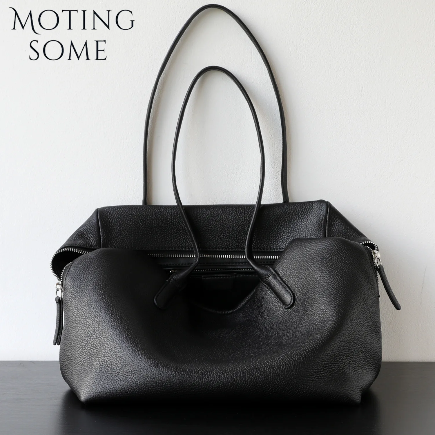 

Motingsome сумка из натуральной кожи, женские роскошные дизайнерские сумки, нишевая сумка из воловьей кожи под мышками, сумка для боулинга, минималистичная сумка на плечо 2025