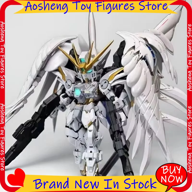 Heißer MGS Wing Zero EW Schneewittchen-Version Engel-Feder-Drop-Mech Bausatz Actionfigur Anime-Enthusiasten Geschenk