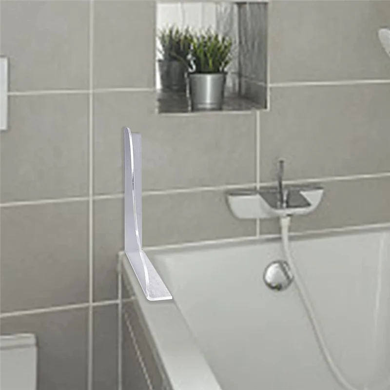 A04G-Bathtub Corner Splash Guard, Acrylic Corner Guard Shower Bathtub Guard, Bathroom Bathtub Splash Guards, 2PCS Transparent