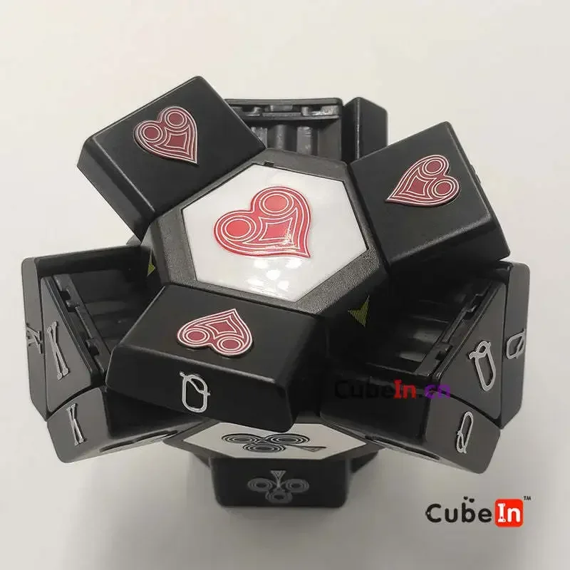 Platypus Cube Black with Poker Drawings Puzzle cube Educational