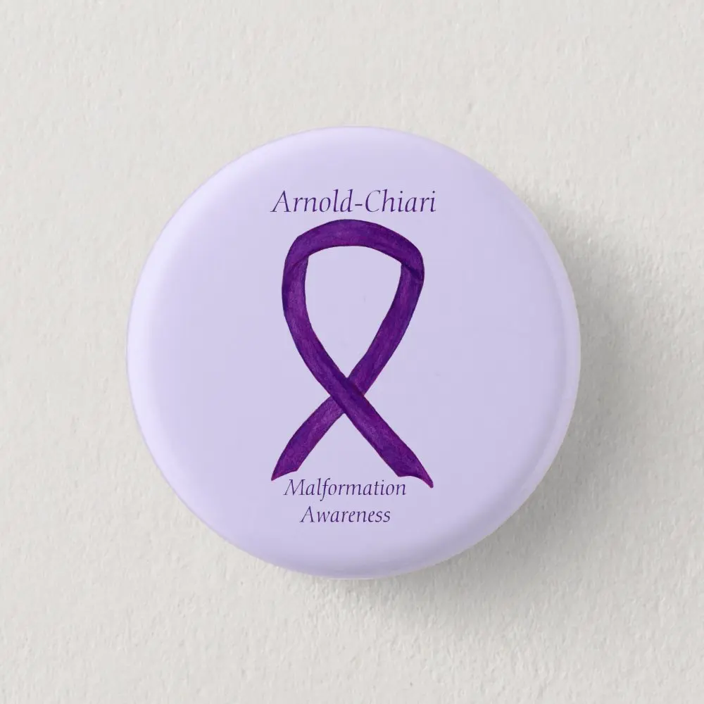 Arnold Chiari Malformation Awareness Ribbon  Soft Button Pin Gift Creative Fashion Funny Brooch Hat Cartoon Lapel Pin Clothes