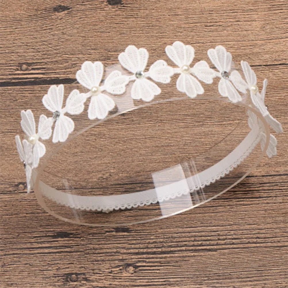 5Pcs Lace Hair Band Hollow Pattern Elastic Forehead Band Halloween Party Baby Shooting Costume Dress-Up Accessory Maple Leaf