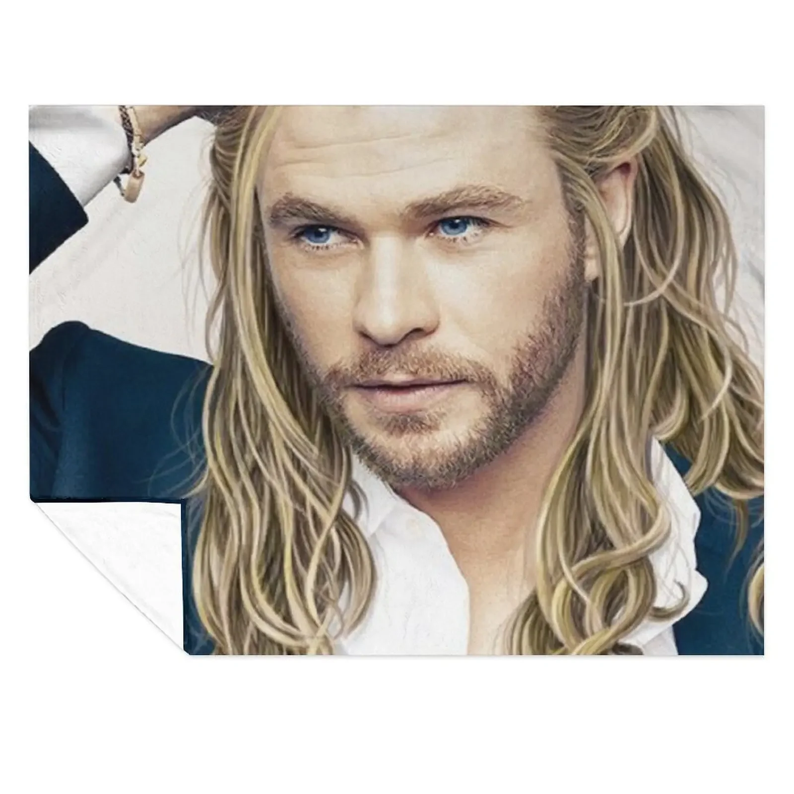 

Chris Hemsworth Throw Blanket Plaid on the sofa Shaggy Decorative Beds Thins Blankets