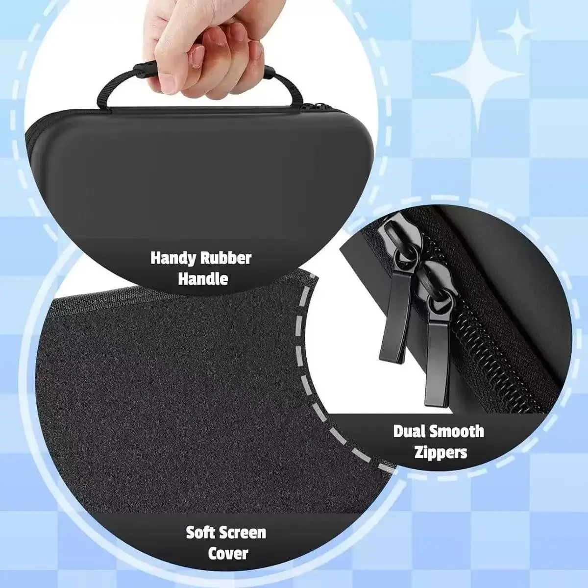 Protective Carrying Case for NS Switch 2 with Game Cards Slots Portable EVA Bag Storage Space for NS Switch 2 Accessories