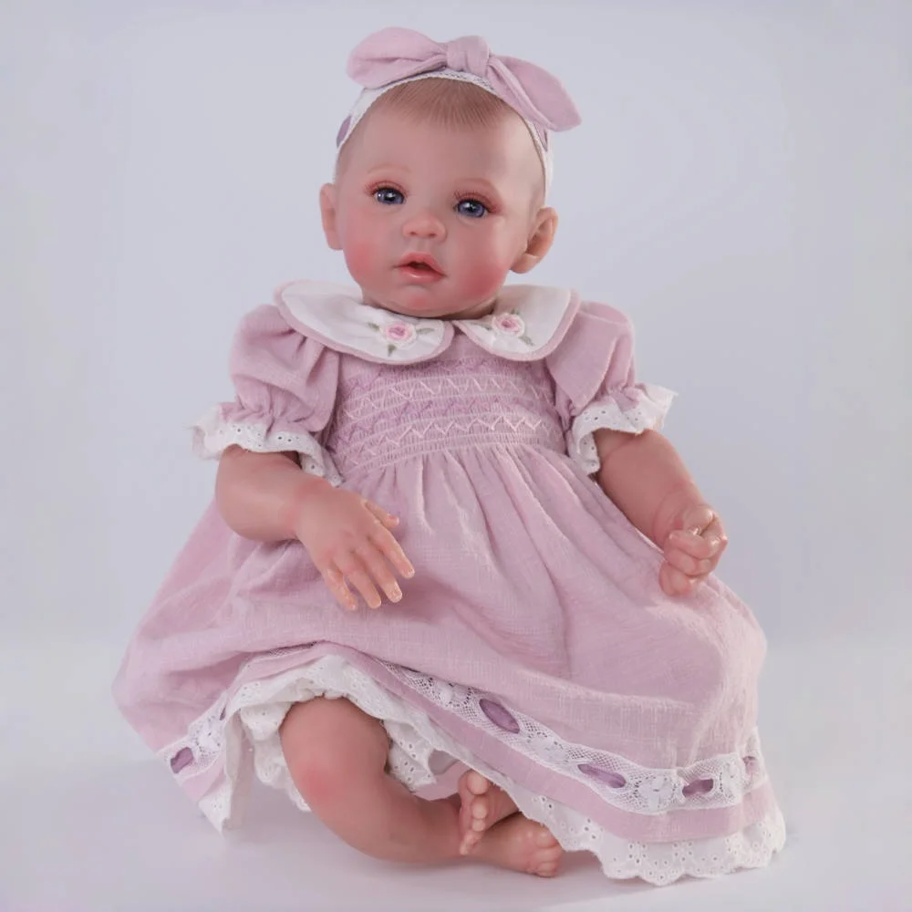 20 بوصة Cloveray لطيف واقعية تولد من جديد دمية طفل دمية الفينيل اليدوية عالية الجودة جمع لعبة للطفل الراحة هدايا عيد الميلاد