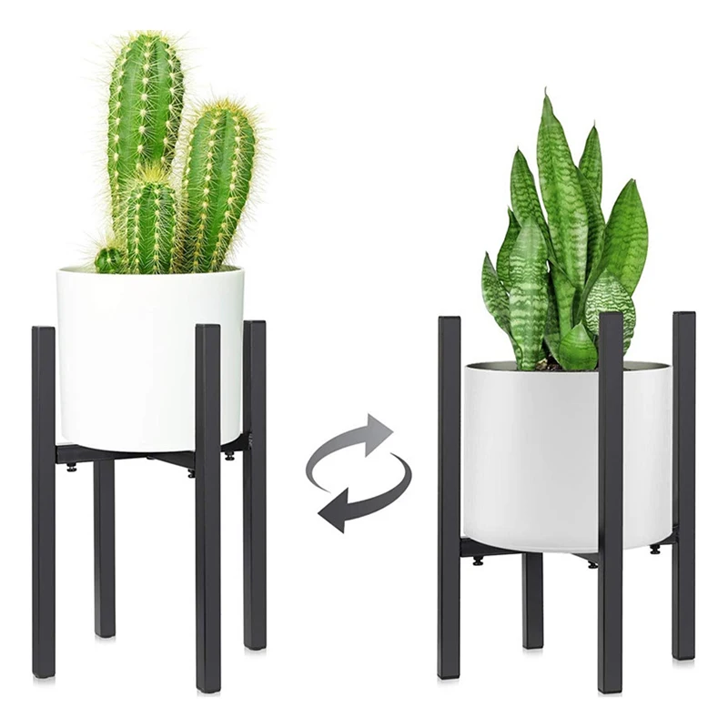 

Adjustable Iron Plant Stand Extension Flower Pot Rack Practical Indoor Outdoor Shelf Heavy Duty Modern Balcony Home Garden Decor