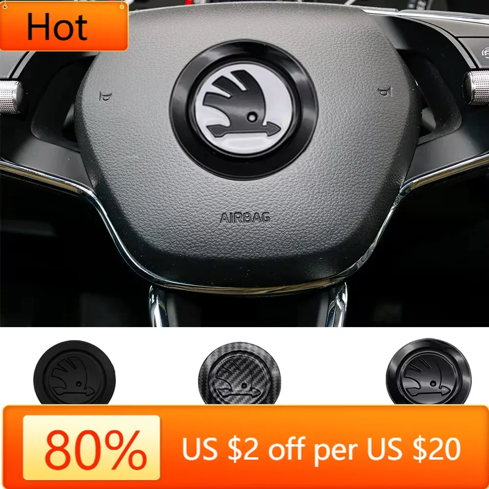 

Наклейка на автомобиль Skoda, новинка 2025 года, значок на руль автомобиля, эмблема, наклейка, авто аксессуары для интерьера для Skoda Yeti Kodiaq Octavia K