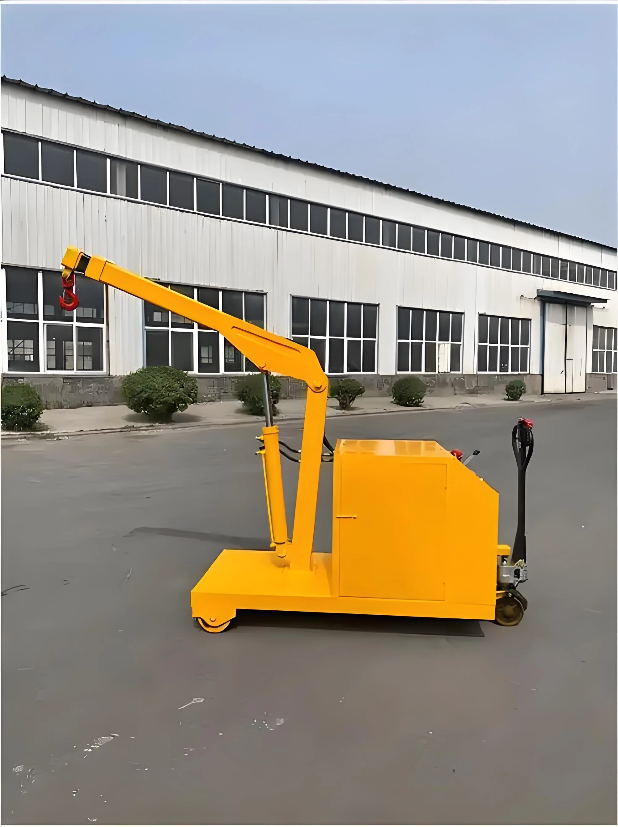 Fully Electric Portable Handling 2Ton Hydraulic Small Cranes Wholes Sales 360° Cantilever Rotating Electric Walking