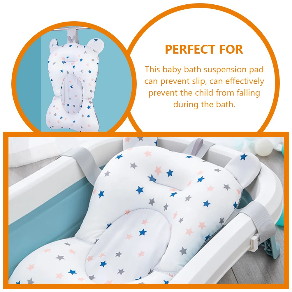 

Universal Baby Bathtub Cushion Non Slip Base Infant Bath Pad with Head Support Suitable for Most Bathtubs and Sinks