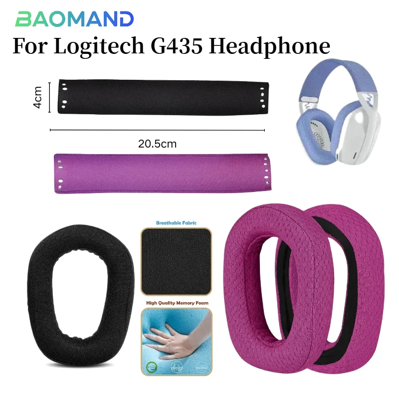 Replacement Ear Pads Cushions for Logitech G435 Headphone Softer Protein Leather Earpads