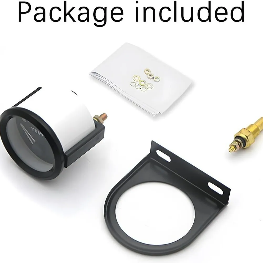 For Dashboard Installation 52mm Temp Gauge Aftermarket Water Temp Gauge 100-250 F Range Compact Lightweight Design