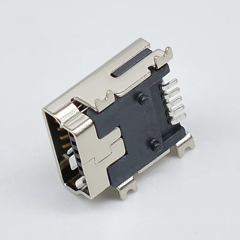 10PCS USB connector mini5p patch mother seat mini 5P four -legged patch 9 -needle sleeper