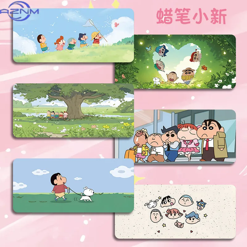 Crayon Shin chan Anime Mouse Pad Large Office Esports Game Pads Cute Cartoon Computer Keyboard Mat Notebook Non slip Table Rug