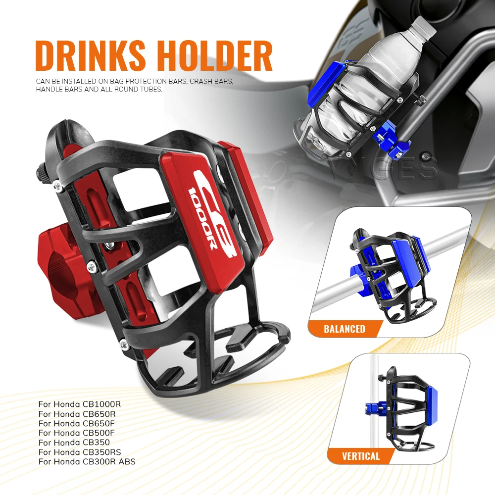 

Motorcycle Beverage Water Bottle Cage For Honda CB1000R CB650R CB650F CB500F CB350 CB300R CB350RS Drinks Holder Water Cup Holder