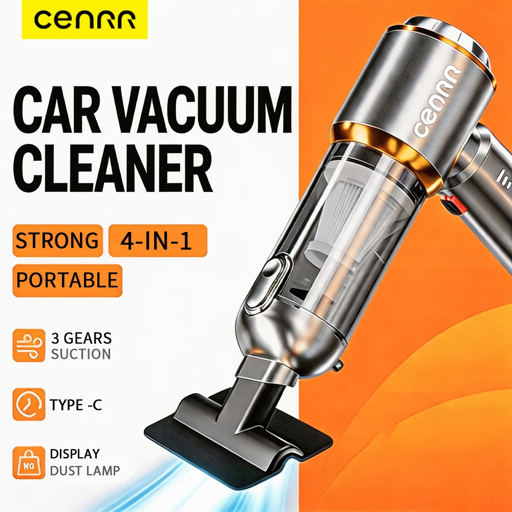 CENRR Wireless Mini Car Vacuum Cleaner Cordless Powerful Car Cleaner HandHeld Portable Appliance Vacuum Cleaner Cleaning Machine