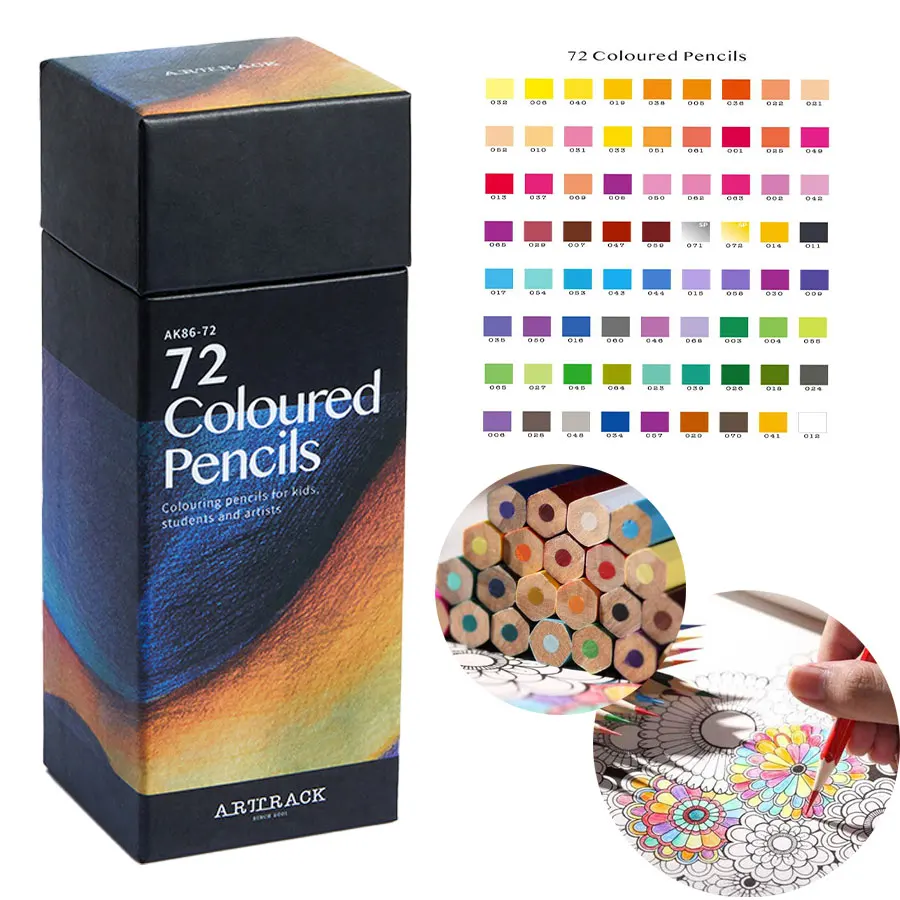 72 Colors/Box Sketch Color pencils DIY Wooden Color Pencil School Office Supplies Art Stationery