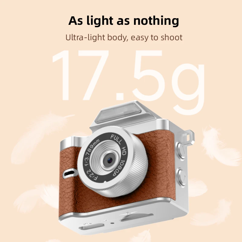 Magecam Retro Mini Camera 1080P Sports Portable Vintage Video Recorder with 0.96 Inch Screen Wearable for Indoor Outdoor Home