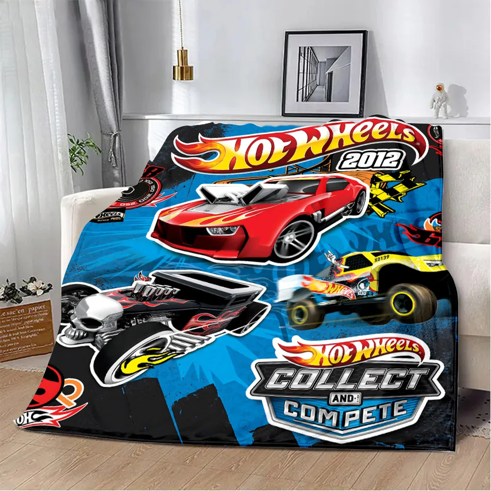 Fashion H-Hot Wheels Cars HD Printed Blanket Picnic Blankets Warm Blanket Soft and Comfortable Blanket Home Travel Birthday Gift