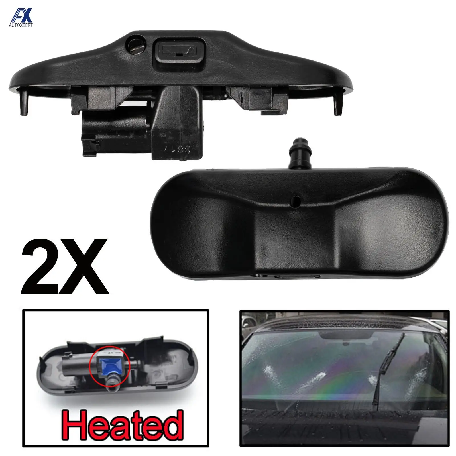 2pcs Car Front Windshield Washer Nozzles Jet Heated For Audi TT A1 8X A4 B8 Q3 Q5 Q7 4L Front Window Set 2014 2013 2012 2011