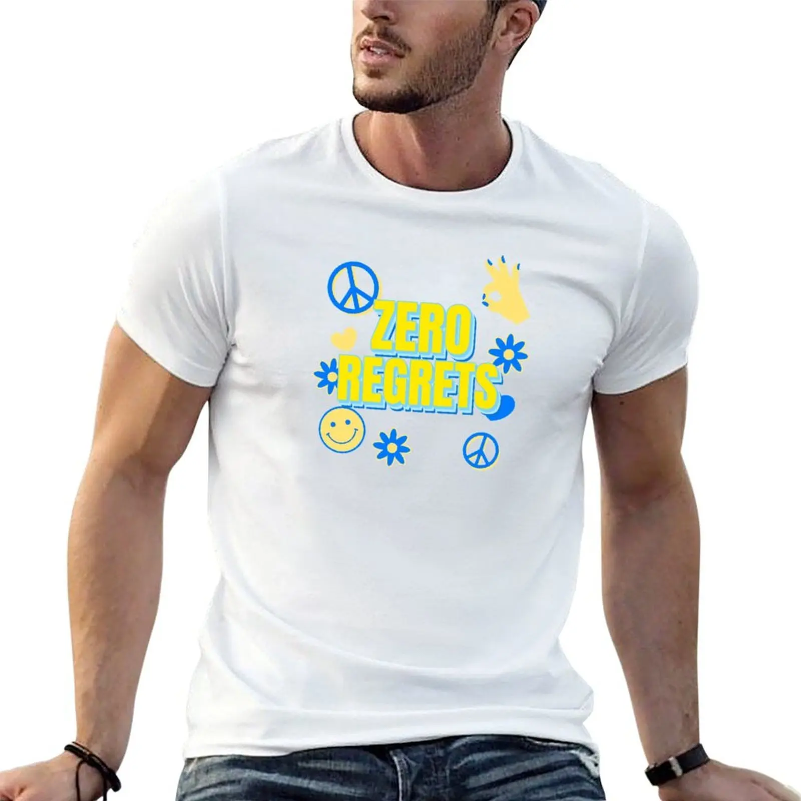 Zero Regrets Decal No Regrets T-Shirt essential t shirt valentines clothes plain black t shirts men