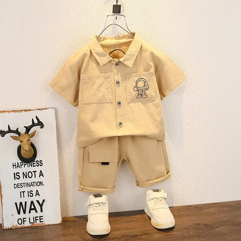 

Children Summer Casual Clothes Suit Kids Boys Girls Shirt Short Pants 2pcs/sets Kids Infant Coat Toddler Suit 1 2 3 4 5 Years