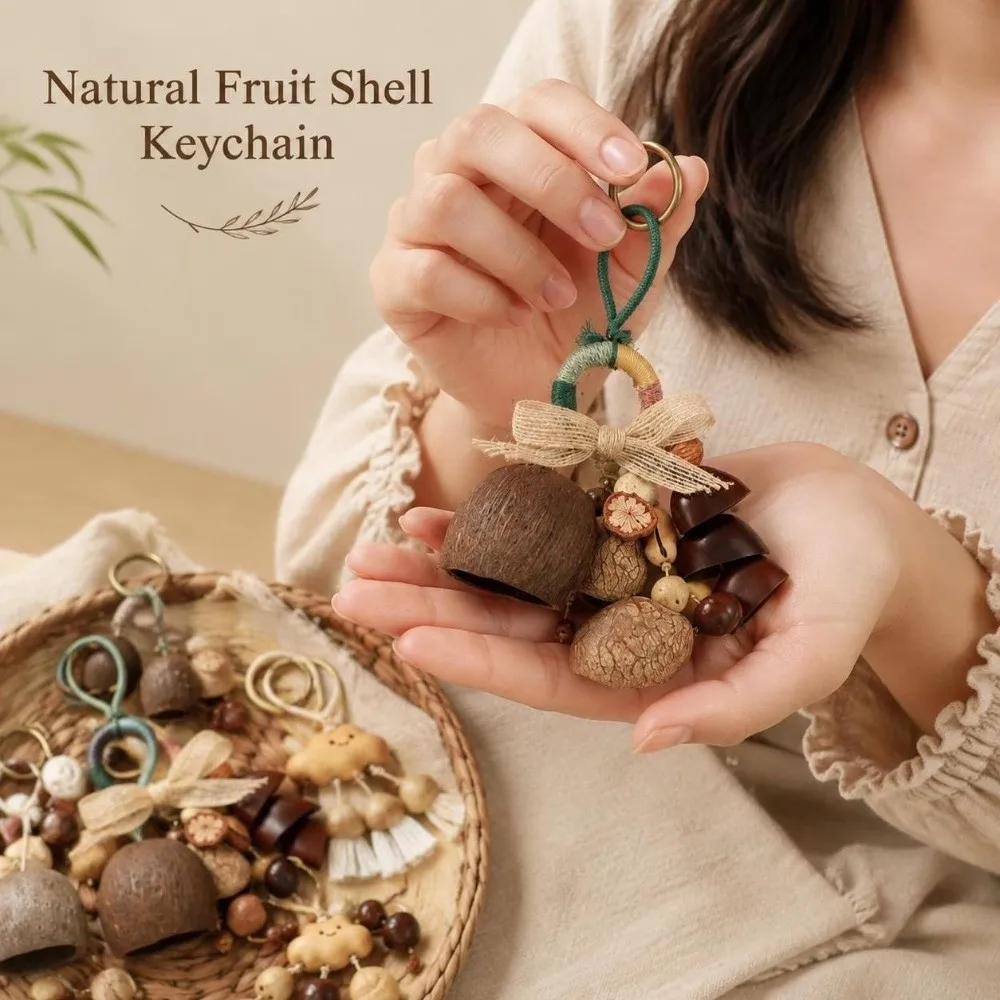 Forest Style Bell Bag Charm Soothing Sound Portable Decor Handmade Wind Chime Pendant Bohemian Style