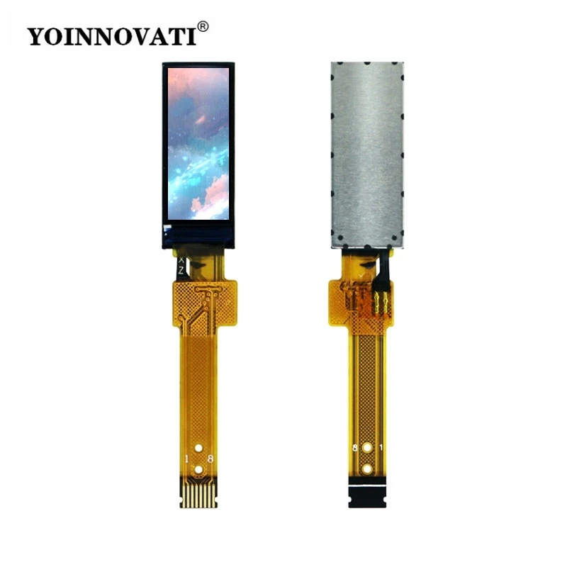0.72 Inch 60x160 TFT LCD Display Screen - GC9D01 Driver, SPI Interface, 8-Pin Connector Color Long Bar Screen LCD Display Module