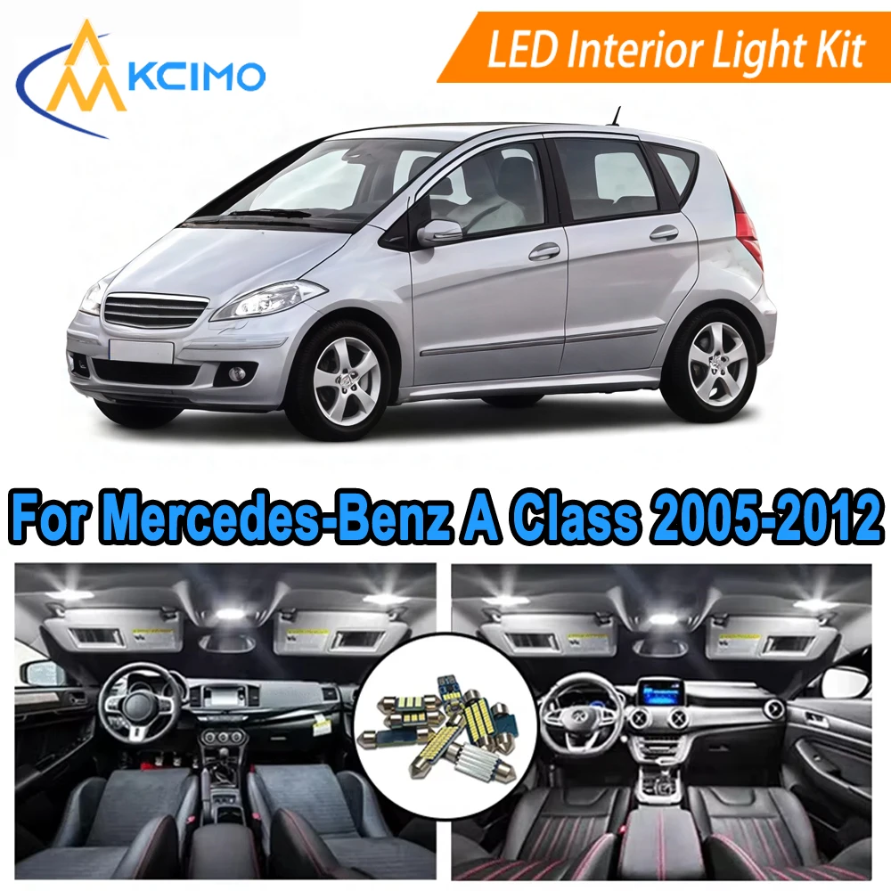 

Car Interior Lights Set For Mercedes-Benz A Class W169 2005-2012 Dome Map Door​Light Bulbs Kit Replacement Plug and Play​