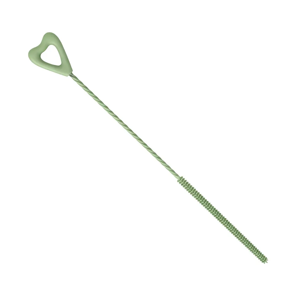 Durable Reusable Silicone Straw Cleaning Brush Long Household Drinking Straw Cleaner Brush Kitchen Gadgets Cleaning Tool for