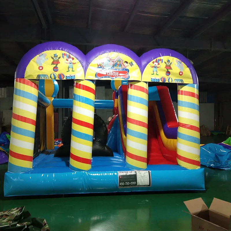 Commercial Castle Trampoline with Slide  Children's Entertainment Equipment