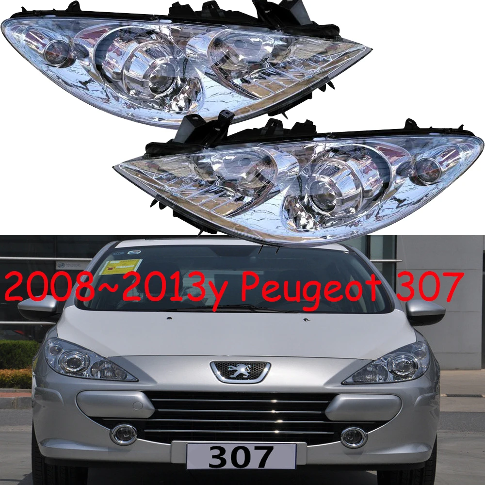 

1pcs car bumper headlamp for Peugeot 307 headlight Peugeot307 2008~2013y car accessories head lamp for Peugeot 307 fog light