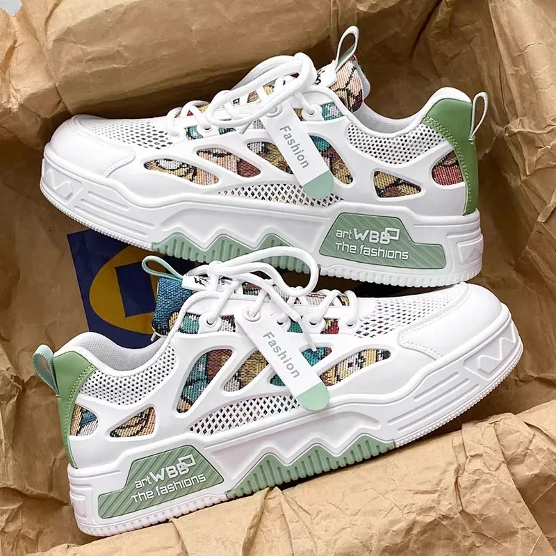 2025 Luxury Men's Vulcanized Shoes Summer Casual Sneaker for Men Outdoor Running Platform Designer Skateboard Tenis Masculino